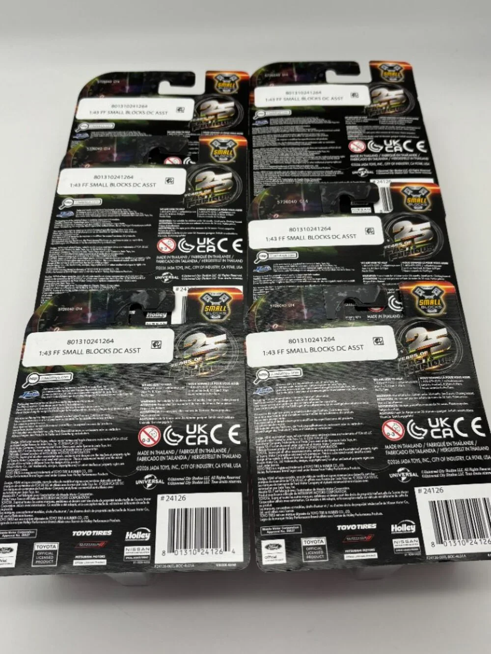 2026 Jada Fast & Furious 25 Years 1:43 Diecast Small Blocks FULL SET OF 6 NEW